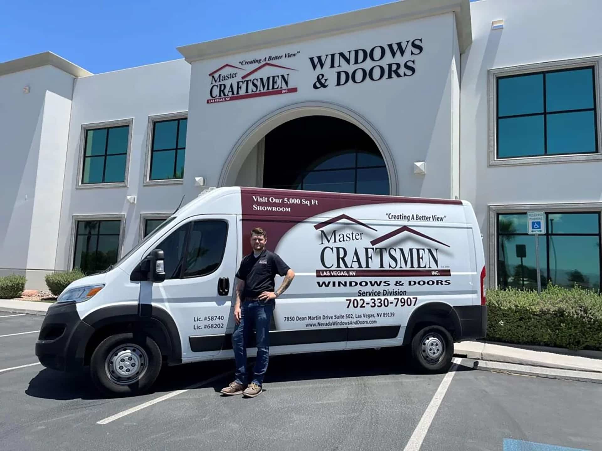 Master Craftsmen Showroom and van