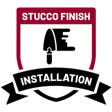 stucco finish installation badge